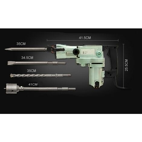 Trapano martello demolitore con punte in dotazione 38mm 1050W in valigetta