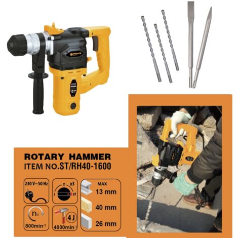 Trapano martello demolitore/Tassellatore 26mm 1600W STRAUSS - ST/RH40-1600