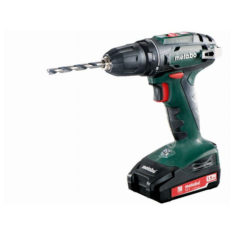 Trapano Metabo bs 18V - 2 x 1,5 Ah Li-Power, sc
