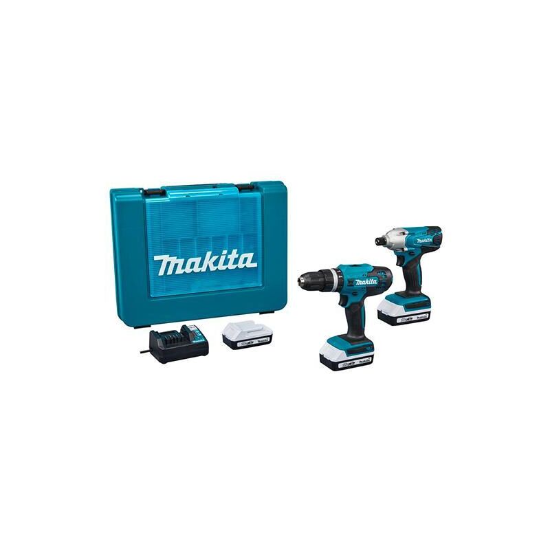 Trapano perc. + avvitatore batteria Makita DK18922A01''' 18V (3 batt)