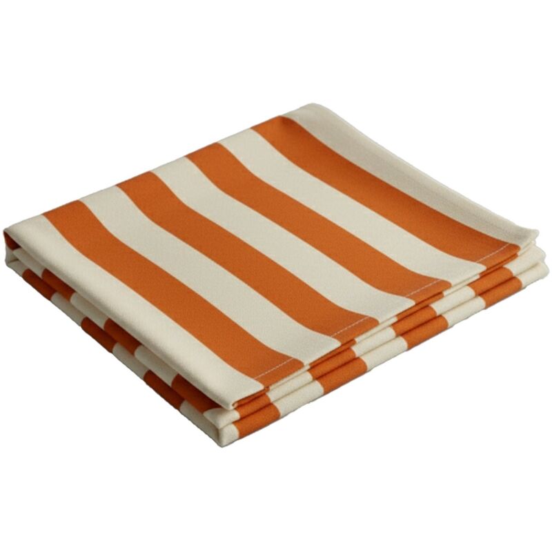 Toile Cirée Trapeziste, Lavable, 100% Polyester Tissu Antifroissement Made in Italy, Forme Rectangulaire, 240x140 cm Orange