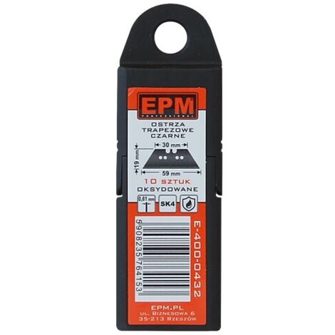 TRAPEZKLINGEN 10 STÜCK SCHWARZ - E-400-0432