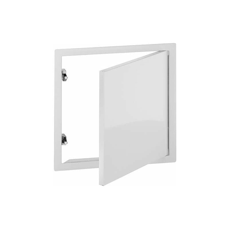 Porte de révision 300x300 mm RAL9016 avec 2 fermetures à enclenchement