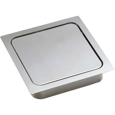 Trappe carrée de poubelle pour plan de travail – Amortisseur avec – Inox 304 – Encastrement 147 x 147 mm – Fixation à encastrer – Largeur 170 mm – Sugatsune