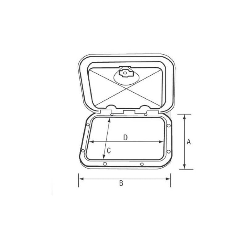 Nuova Rade - Trappe d'accés façade amovible blanche blanc - 380 x 380 mm