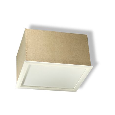 main image of "Trappe de comble avec cadre medium blanc 450x550 rehausse 320mm"