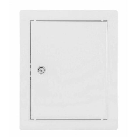 Trappe De Visite 10x10 Cm Blanc Brillant Avec Serrure - Blanc