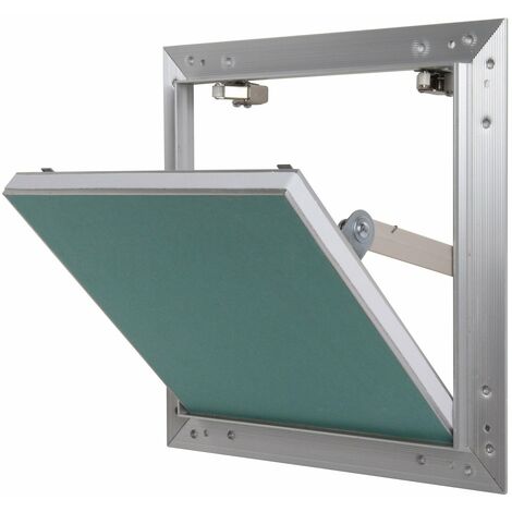 Trappe de visite alu hydro Semin - 400 mm x 400 mm x 12.5 mm - ouverture poussez/lâchez - pièces humides - accès aux gaines techniques et conduites - murs et plafonds