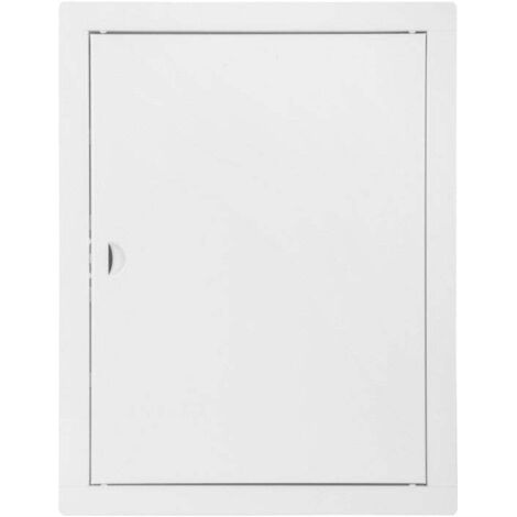 Trappe de visite en métal blanc 40x50 cm – Revêtement en poudre – Accès facile pour compteurs et cheminées – Utilisation professionnelle – Jardibricodeco