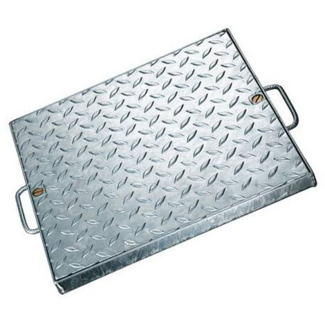 Trappe de visite galvanisée striée - LINE ECO -   66 x 66 cm