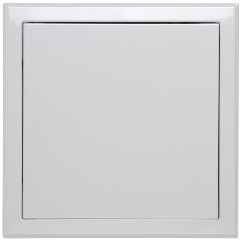 Trappe de visite métallique laquée blanche Semin - 300 mm x 300 mm - ouverture poussez/lâchez -accès aux gaines techniques et conduites pour murs et