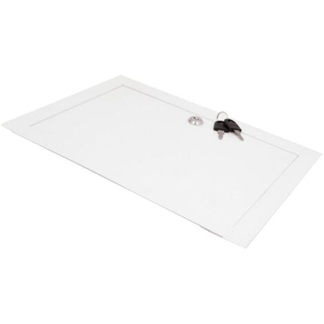 Trappe de visite Porte d'inspection en métal, serrure blanche, 40x60cm