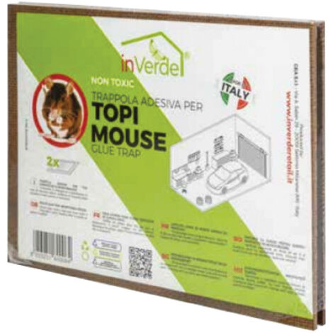 TRAPPOLA ADESIVA PER RODITORI 'MAX' 2 tavolette cm 28 x 19