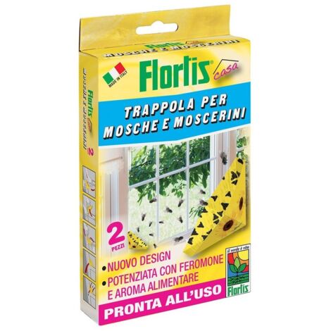 TRAPPOLA MOSCHE TRIANGOLARE 2 PEZZI