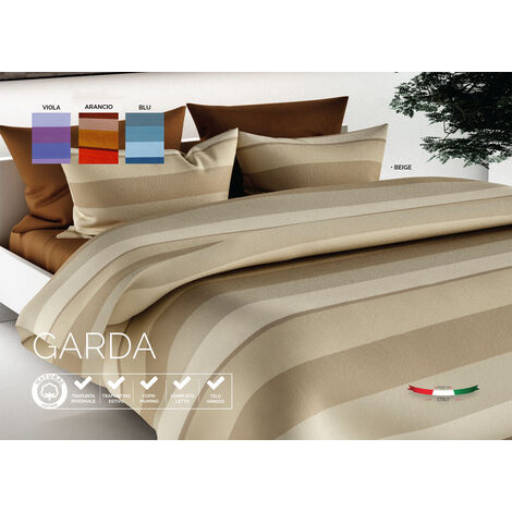 Copriletto Trapuntato Matrimoniale Arles 250x250cm - Microfibra Bicolore Con Balze, Zucchero/Panna - Foto 5