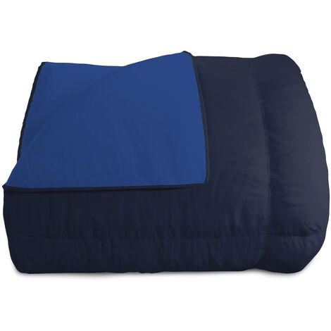 Trapunta Invernale 1 Piazza e Mezzo Doubleface 300gr Blu Scuro/Blu Royal