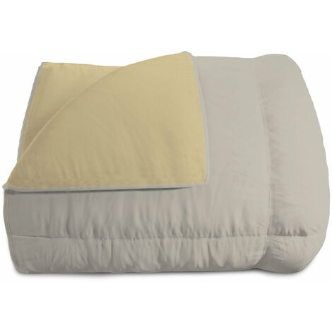 Trapunta Invernale 1 Piazza e Mezzo Doubleface 300gr Panna/ Grigio Chiaro