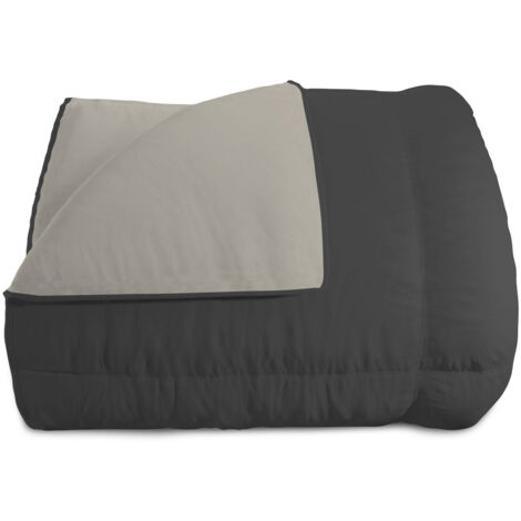 Trapunta Invernale Singola Doubleface 300gr Grigio Chiaro/Grigio Scuro