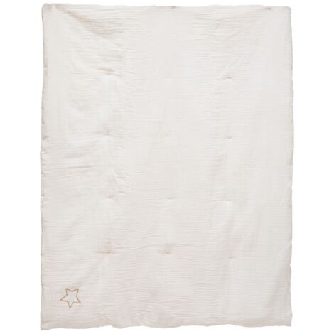 Trapunta lili in garza di cotone 100x140cm bianco - Atmosphera créateur d'intérieur