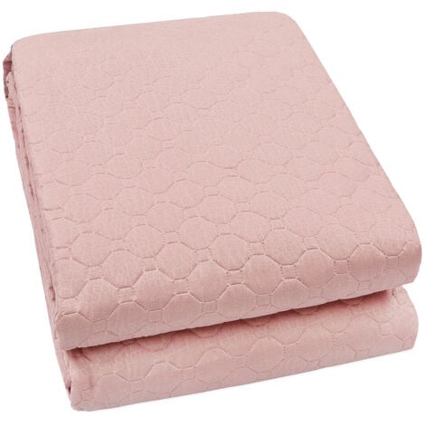 Trapuntino Copriletto Tinta Unita Mezza Stagione Coperta Trapunta Leggera Rosa - 2 Piazze 250x250