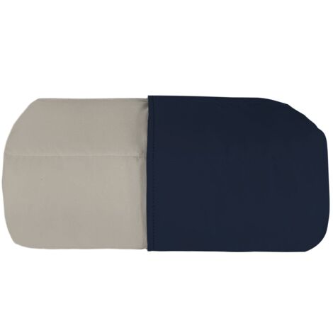 Trapuntino Double Face Singolo 100gr Tinta Unita in Microfibra Blu Scuro/Grigio Chiaro