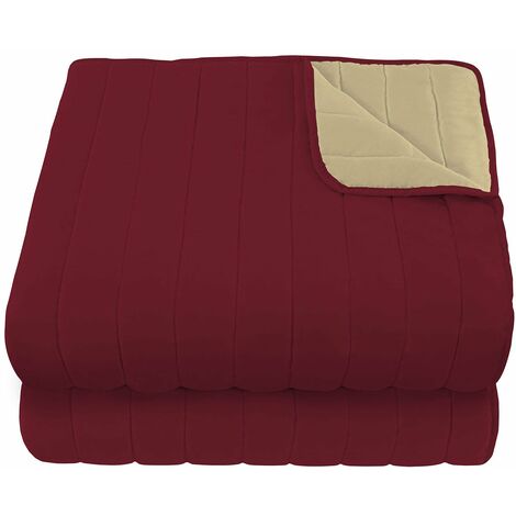 Trapuntino Doubleface Singolo 100gr Bordeaux/Panna