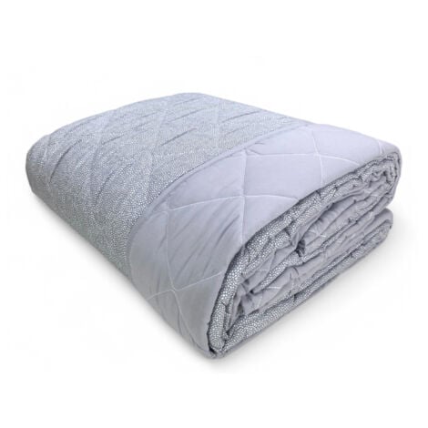 Trapuntino Fiocco – Copriletto Trapuntato Boy Grigio – Mezza Stagione, Microfibra Morbida – Made in Italy SINGOLO 1 PIAZZA