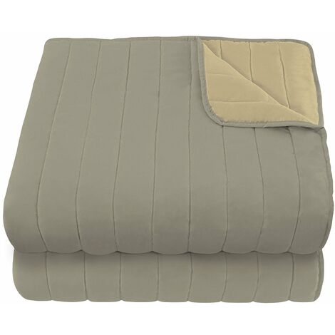 Trapuntino Singolo Doubleface 100gr Tortora/Panna