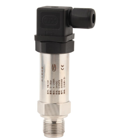 Trasduttore di pressione in silicone 24 V CC 0-3 bar, uscita 4-20 mA, per acqua, gas e olio.