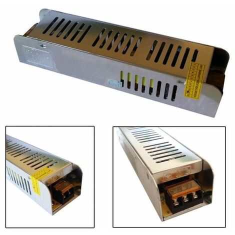 TRASFORMATORE ALIMENTATORE STABILIZZATO SLIM 220V-12V 10A 120W TRIMMER 10A 12V