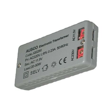 Trasformatore elettronico 12v 20/50 w 64x35x20