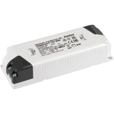 Trasformatore elettronico LED 12V 30W - Compatto - Sicurezza IP20 - Kanlux
