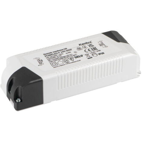 Trasformatore elettronico LED 24V 60W - Compatto - Sicurezza IP20 - Kanlux