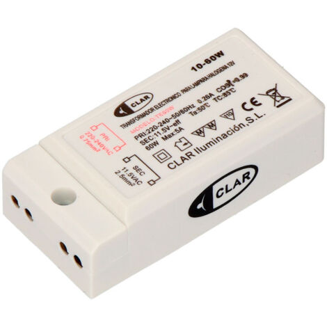 Trasformatore elettronico per lampada alogena 12v 10 60w