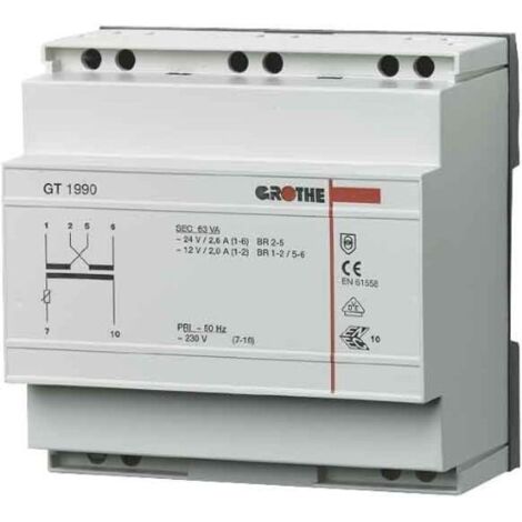 TRASFORMATORE GROTHE PER CAMPANELLO 12/24 V AC, 5.2/2.6 A, GT1990, 1512009 14160