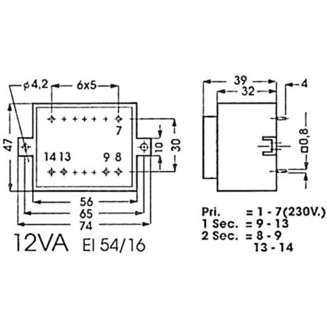 TRASFORMATORE INCAPSULATO 12VA 1 x 24V / 1 x 0,500A