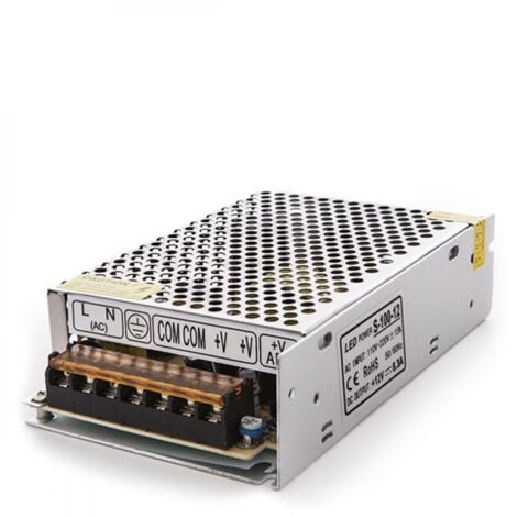 GREENICE Trasformatore LED 230VAC/12VDC 100W 8.5A IP20