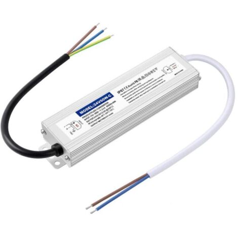 Trasformatore LED da 24 V, driver LED da 60 W, alimentatore da 2,5 A, impermeabile IP67, convertitore da 220 V a 24 V CC per illuminazione interna ed esterna.