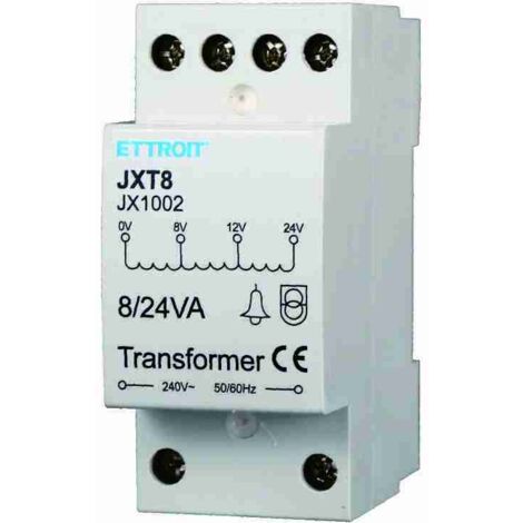 Trasformatore Per Citofono Da 220V a 8/12/24V Per Guida DIN Standard - Input 220-240V