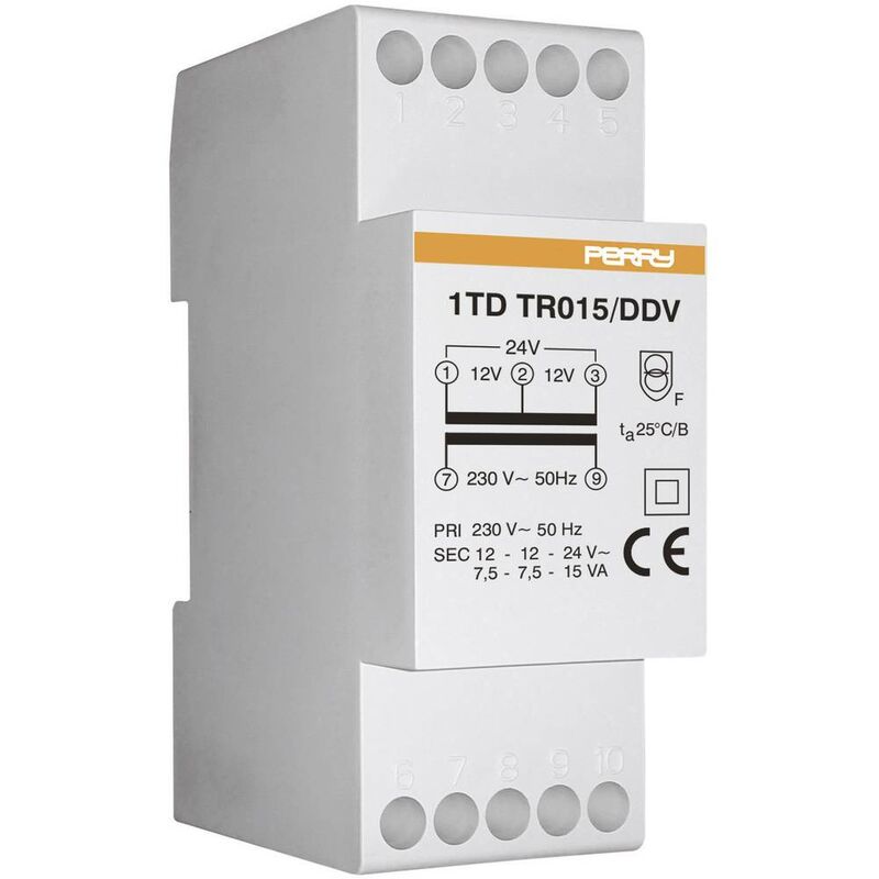 1TDTR015/DDV15VA Transformateur de sonnette 12 v, 24 v - Wallair