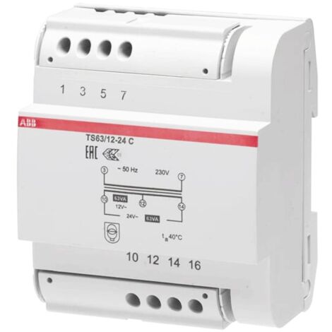 Trasformatore ts63 12-24 c 63va 12-24v abb m429287