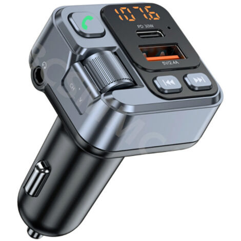 Trasmettitore FM Bluetooth, lettore MP3 per auto, caricatore USB PD, ricarica rapida, ingresso ausiliario vivavoce