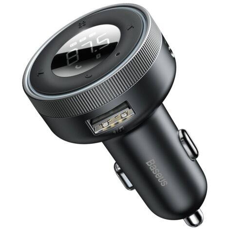 Trasmettitore FM lettore MP3 caricabatteria da auto LED 2x USB Bluetooth nero