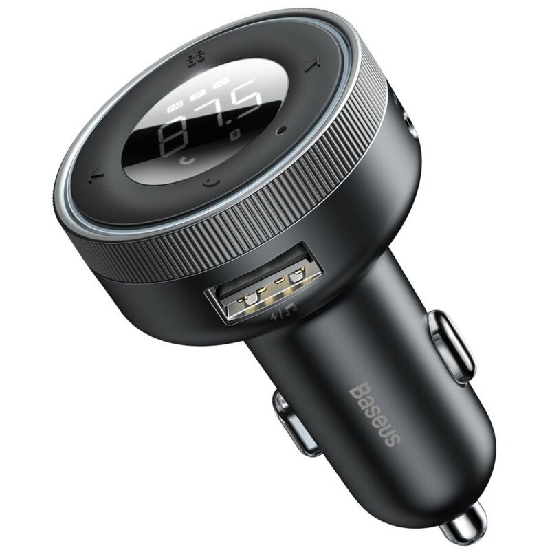 Image of Trasmettitore FM, lettore MP3, caricabatteria per auto LED, 2x USB, Bluetooth, nero