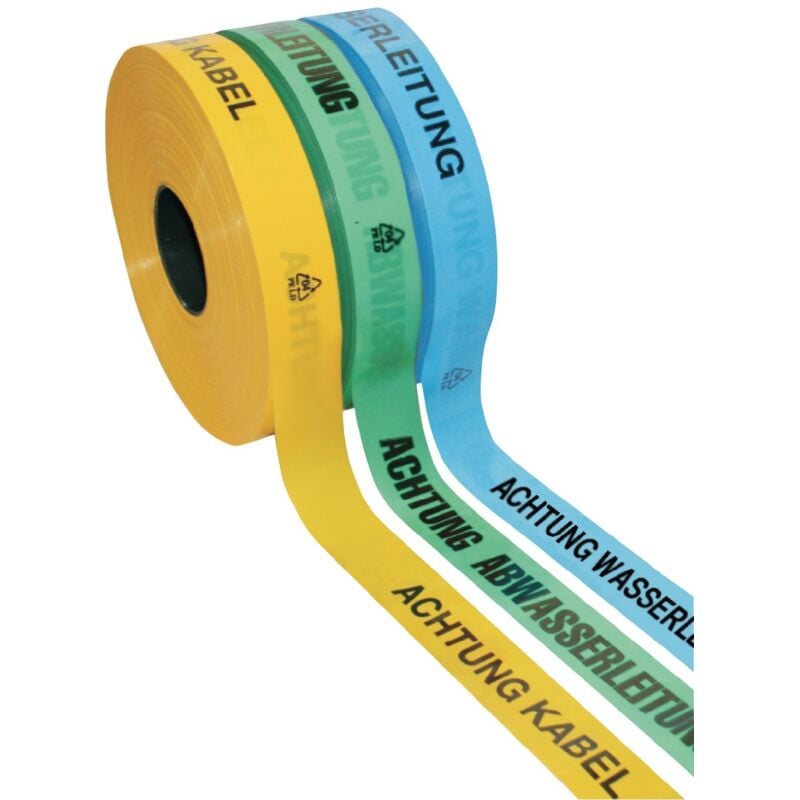 FP - Trassenwarnband Aufdruck Achtung Breitbandkabel B.40mm L.250m gelb