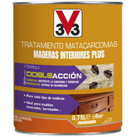 Tratamiento matacarcomas maderas interiores plus, 750 ml