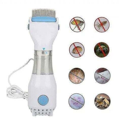 SNQ Tratamiento para piojos - Peine eléctrico para piojos - Peine eléctrico para piojos con aspiradora para cabeza, filtro para mascotas, 1 atrapapiojos + 3 filtros azules