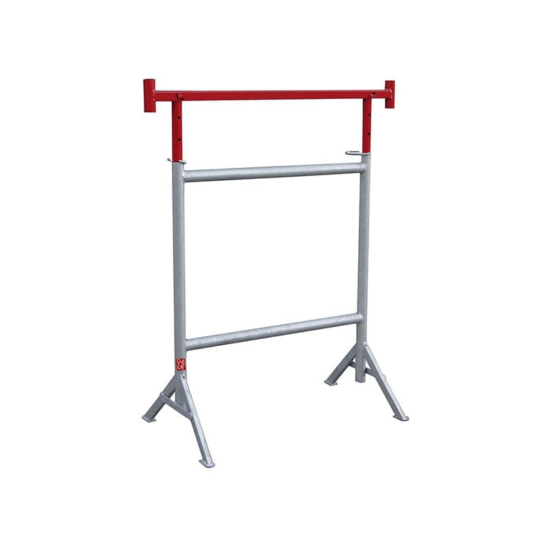 2 Tréteaux de maçon à pieds fixes ø 49 mm avec tête articulée - Hauteur réglable de 1,21 à 2,12m - 40348222/2