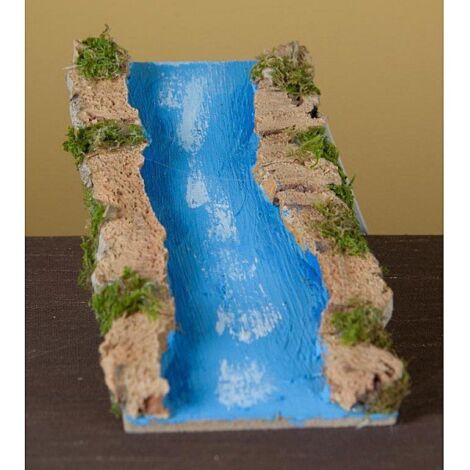 TRATTO FIUME 16X7X1CM ACCESSORI SCENARI PRESEPE