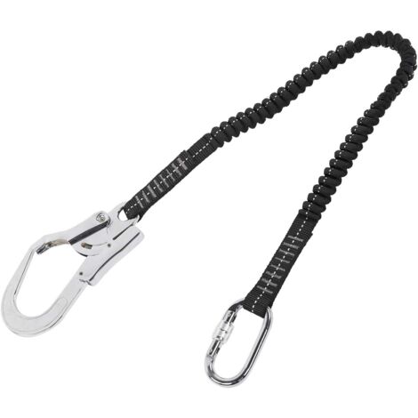Travail en Altitude, Grand Crochet en Acier Simple, Corde élastique, Corde de sécurité Antichute, Ceinture de sécurité Wireman, Ceinture d'escalade